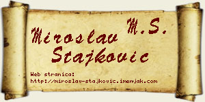 Miroslav Stajković vizit kartica